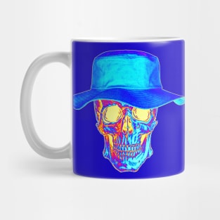 Blue Combustion Skull Mug